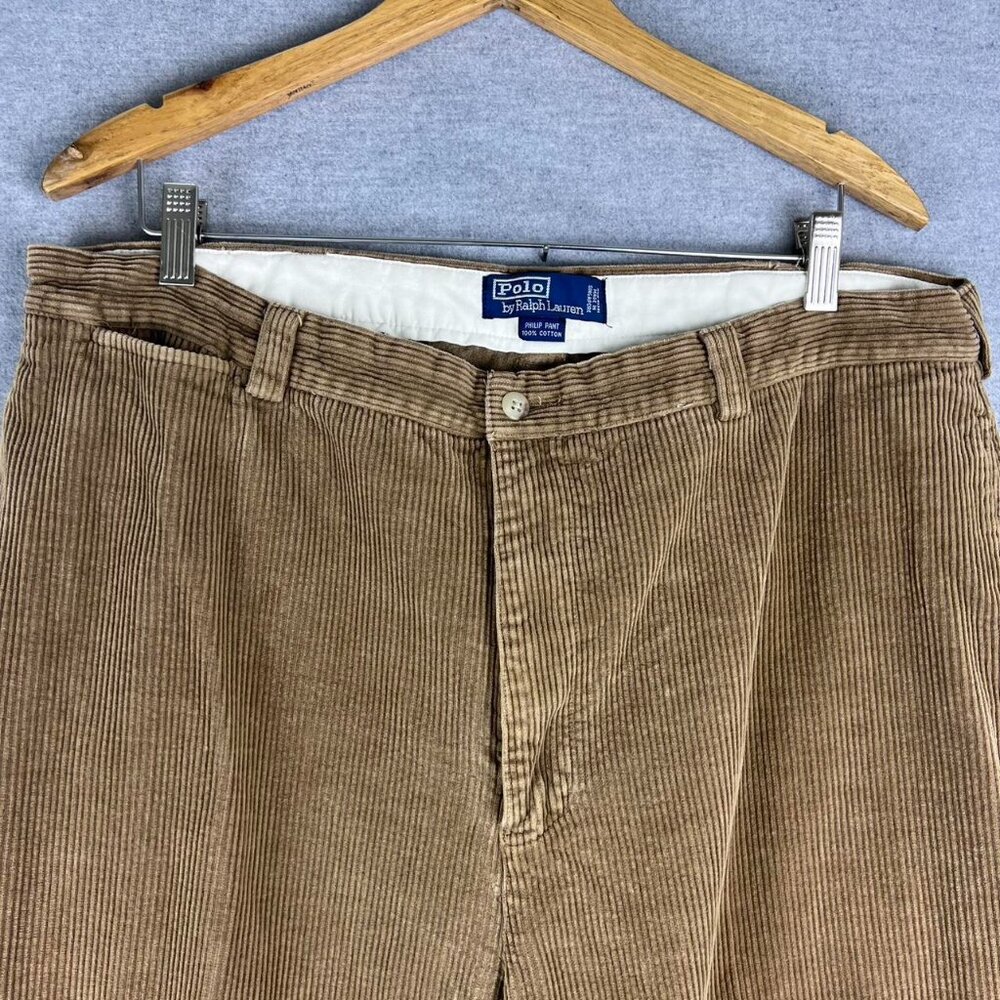 VTG Polo Ralph Lauren‎ Pants Adult 36x28 Tan Corduroy Cords